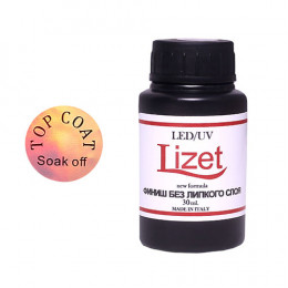 Финиш без липкого слоя для гель-лака - TOP COAT Soak off, 30 мл